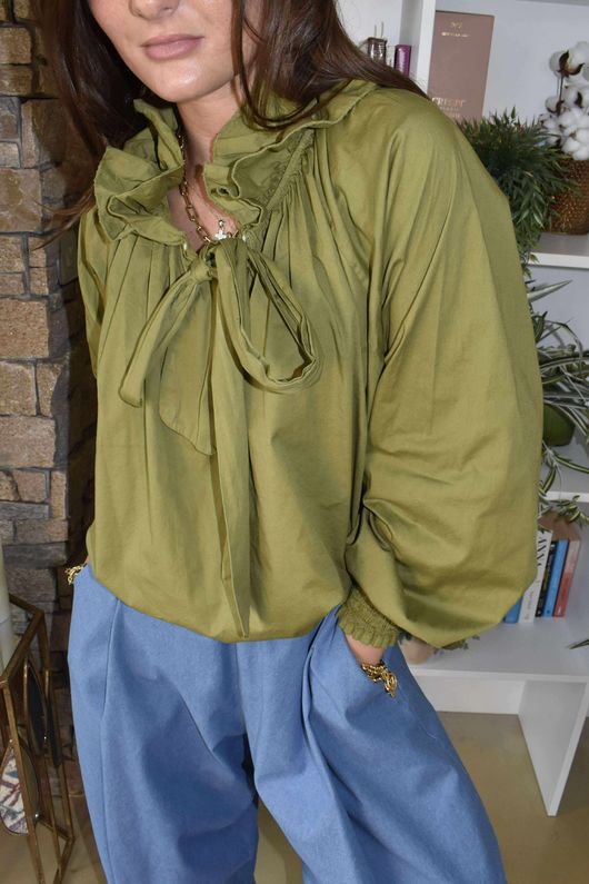 Paloma Poet Blouse Olive